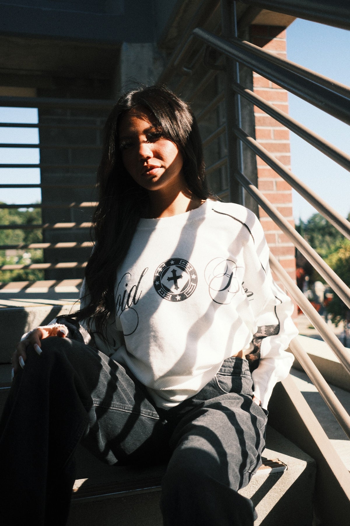 Thermal long sleeve "Born from the Void" Bone