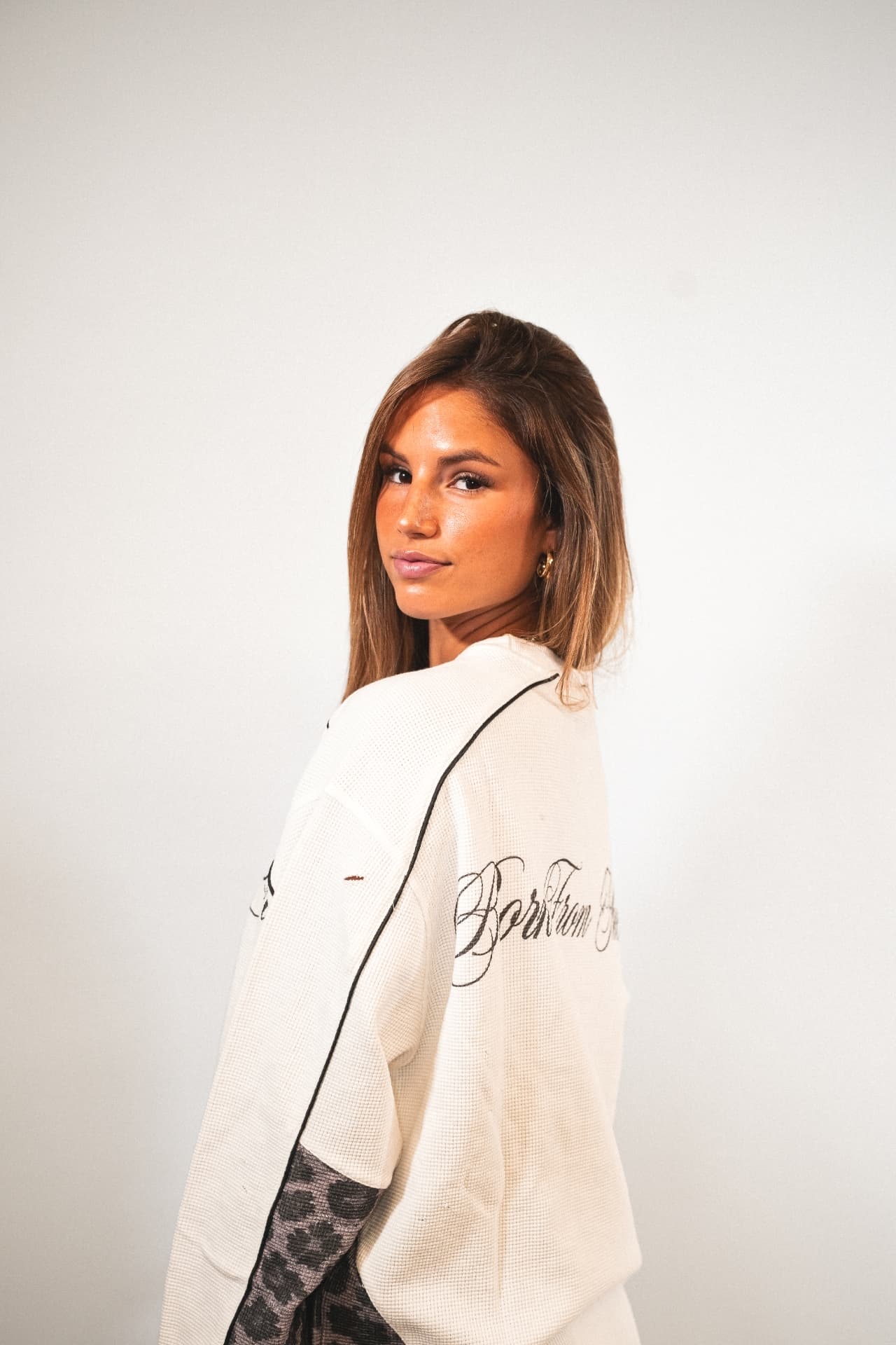 Voidborn off-white sweatshirt with script back lettering